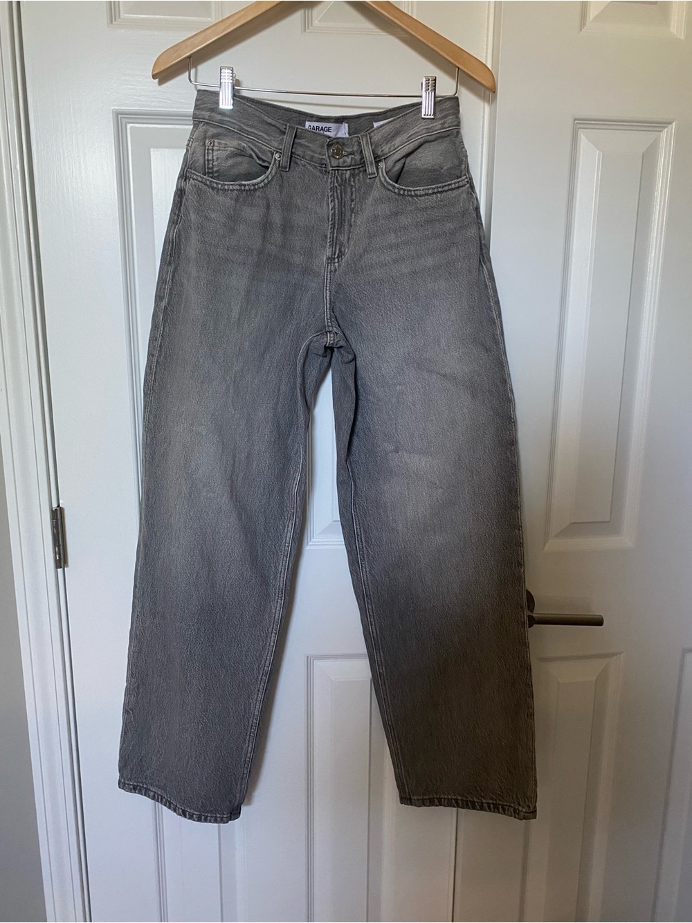Garage denim low rise baggy jeans - gray wash - size 0/24